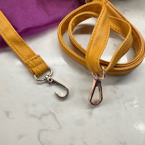 Segolene Paris Hand Bag Good. Mustard Yellow. EUC - Picture 14 of 16